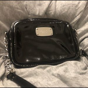 Michael Kors Black Shiny/Glossy Jet Set Bag